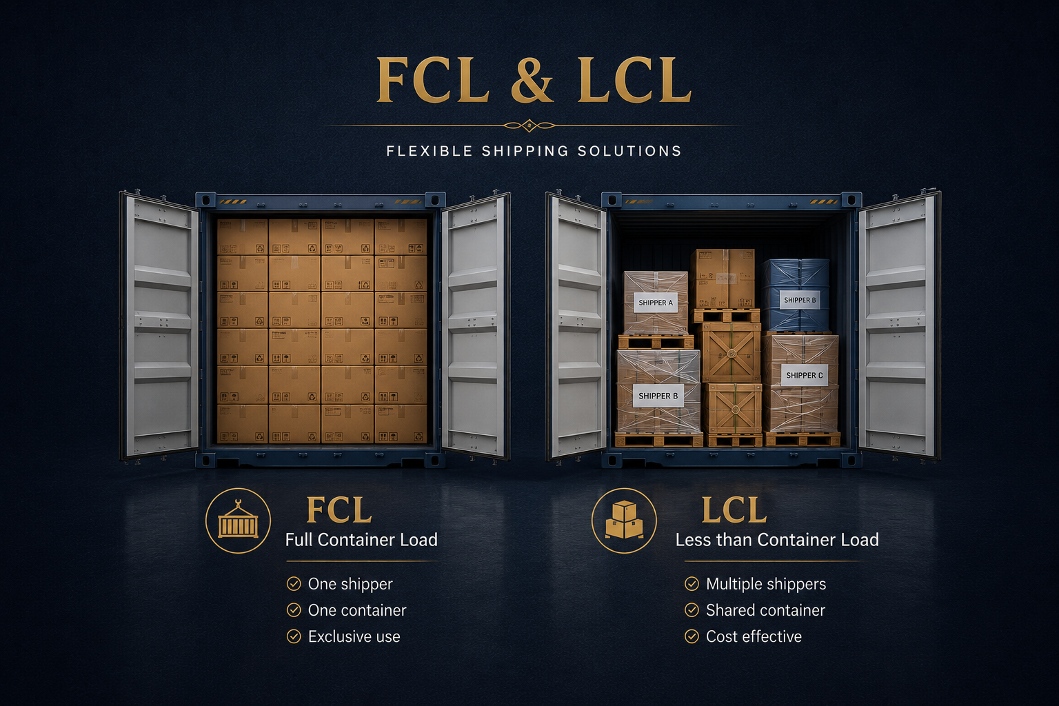 Full Container Load FCL and Certificate of Origin CoO — Chirak Exim Export Documentation