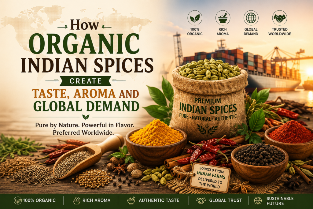 How Organic Indian Spices Create Taste, Aroma and Global Demand