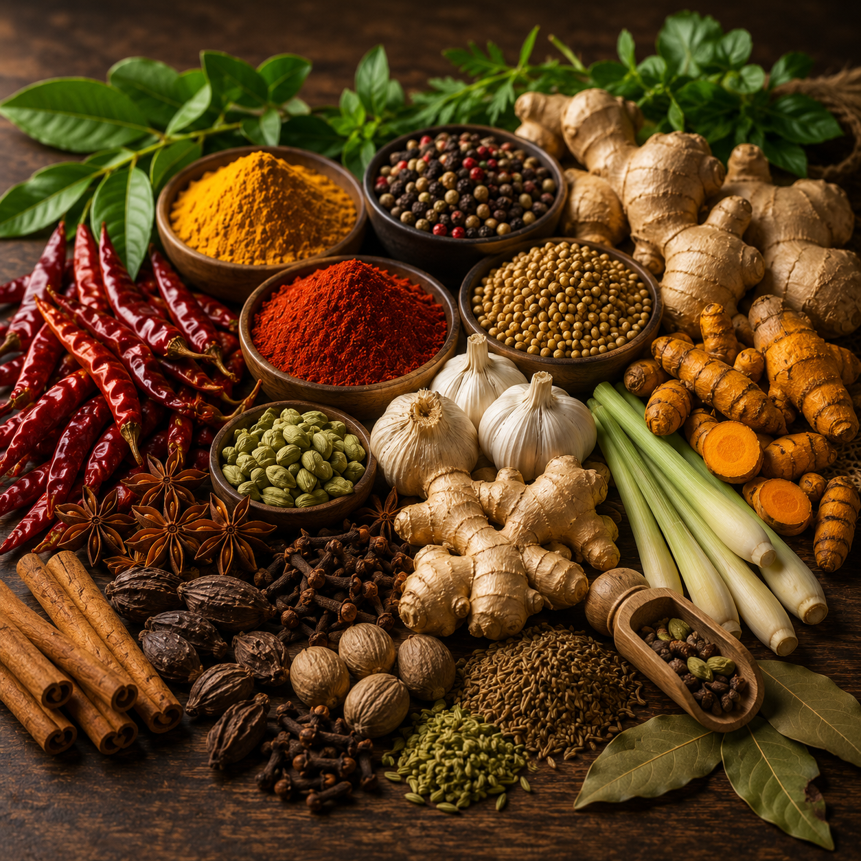 Indian Spices Export — Turmeric, Ginger, Black Pepper, Red Chilli