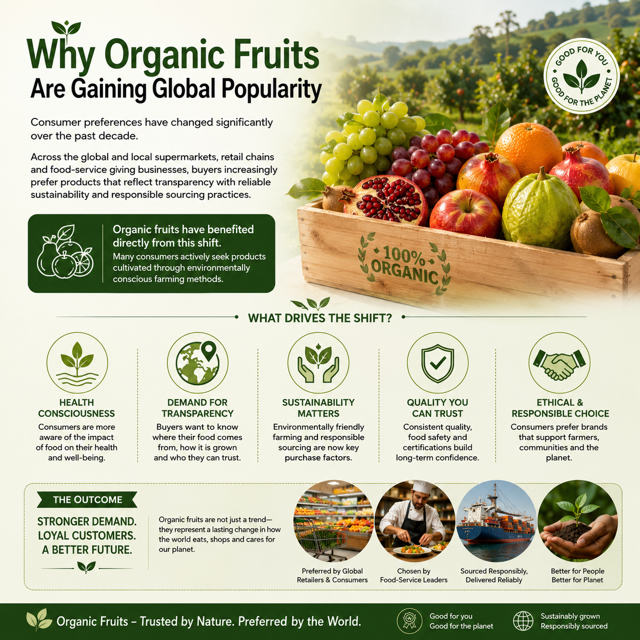Why organic fruits are gaining global popularity — consumer demand for transparency and sustainable sourcing