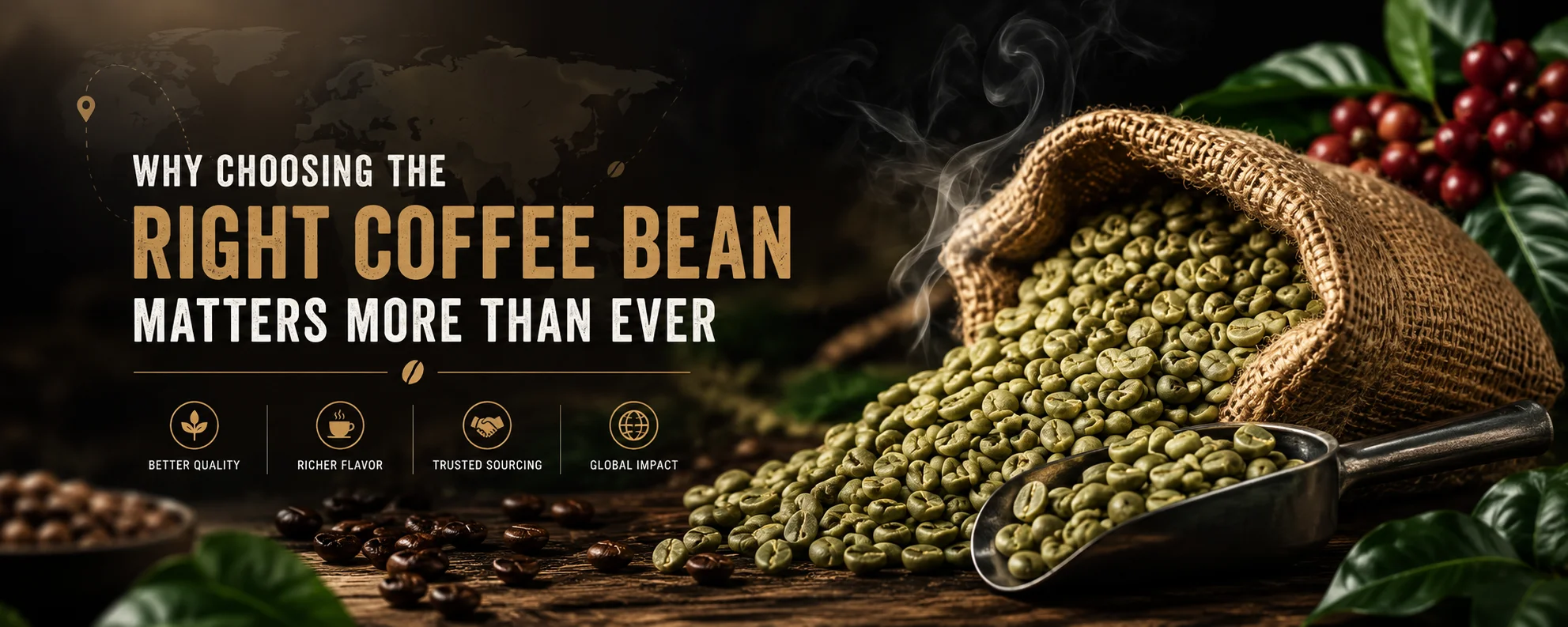 Premium Indian coffee beans export by Chirak Exim hero banner